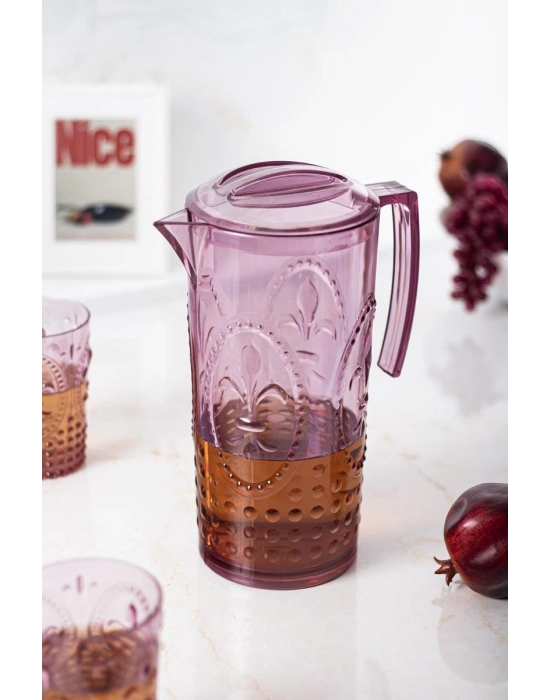 Akrilik Magic 2,3 Lt Mürdüm Sürahi ( Cam Değildir !!! )