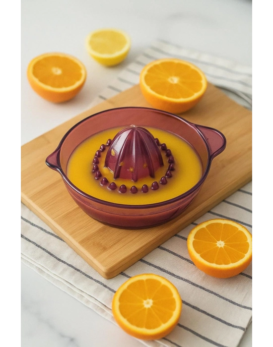 Akrilik Mürdüm Narenciye Limon & Portakal Sıkacağı Pratik Portakal Sıkacağı