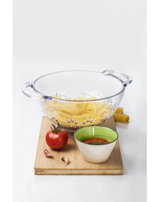 Akrilik Şeffaf 2 Li Süzgeç Seti ( Makarna & Pirinç Süzgeci )