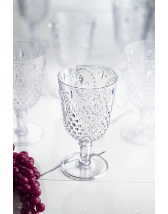 Akrilik Şeffaf Tekli Kadeh & Su Meşrubat Kahve Yanı Bardağı 450 ml ( Cam Değildir )