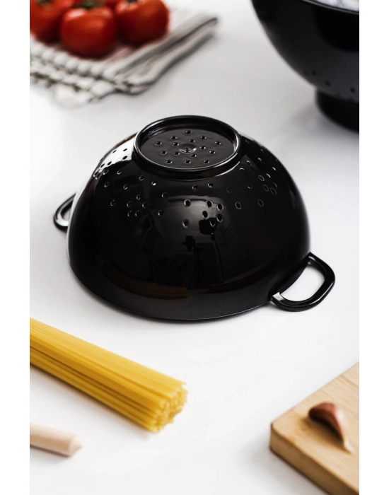 Akrilik Siyah Mini Pirinç Süzgeçi & Bakliyat Süzgeçi (3 SU BARDAĞI ÖLÇÜLÜ)