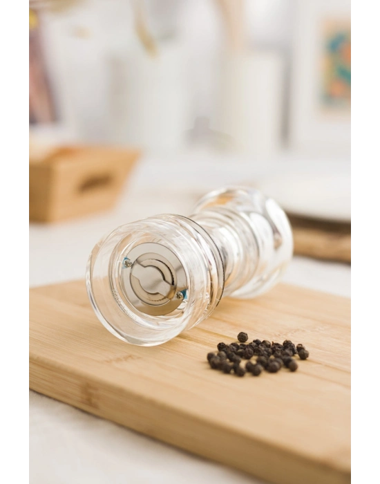 Akrilik Tuz Karabiber Baharat Değirmeni Öğütücü 14 Cm