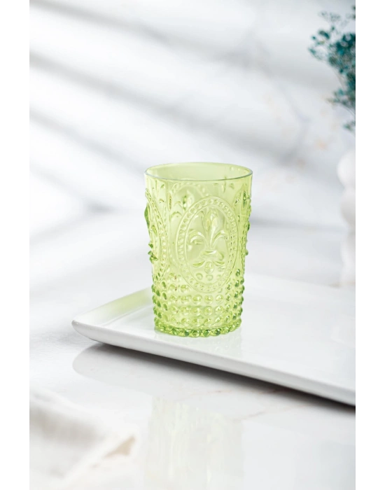 Akrilik Yeşil Tekli Kısa Bardak & Su Meşrubat Kahve Yanı Bardağı 400 ml ( Cam Değildir )