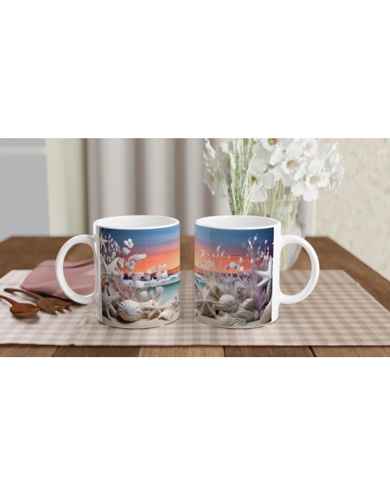 Akşam Işığında Deniz Yıldızları Kupa Bardak