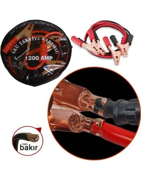 Akü Takviye Kablosu 1200 Amper (taşıma Çantalı)