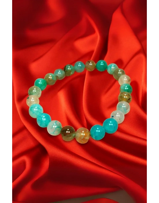 Akuamarin Doğal Taş Bileklik Kutulu