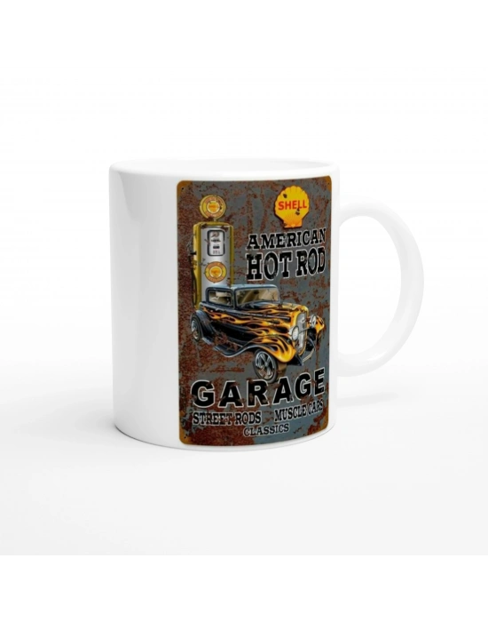 Alev Desenli Hot Rod Araba Kupa