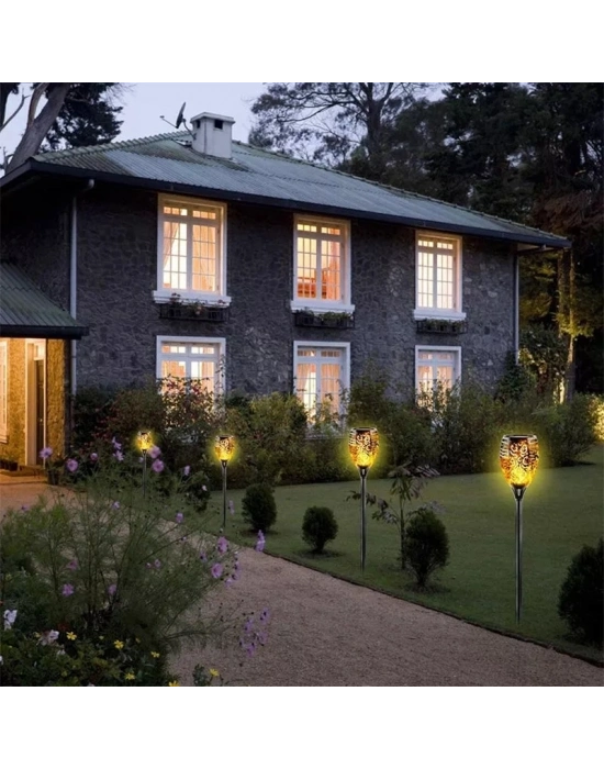 Alev Efektli Solar Bahçe Lambası (51 Cm)