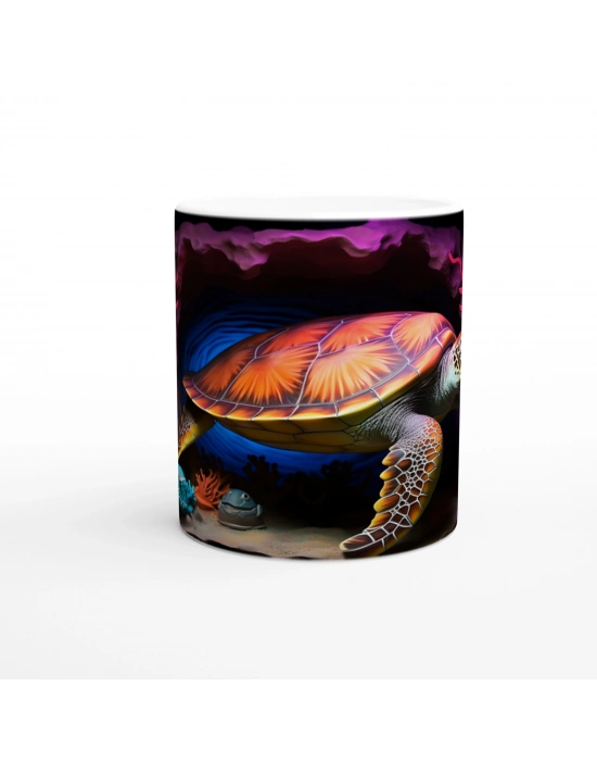 Alev Kabuklu Su Altı Kaplumbağası Kupa Bardak