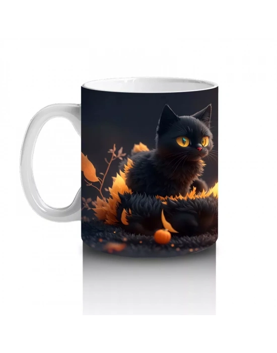 Alevli Taçlı Cadı Figürü – Hediyelik Kahve Kupası