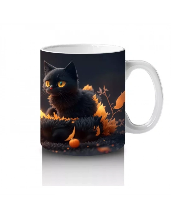 Alevli Taçlı Cadı Figürü – Hediyelik Kahve Kupası