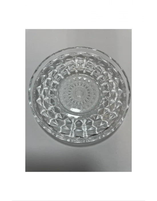 Alin Adela 6lı Cam Çay Tabağı Çay Tabak Altlığı ROYALEKS-RYG8030