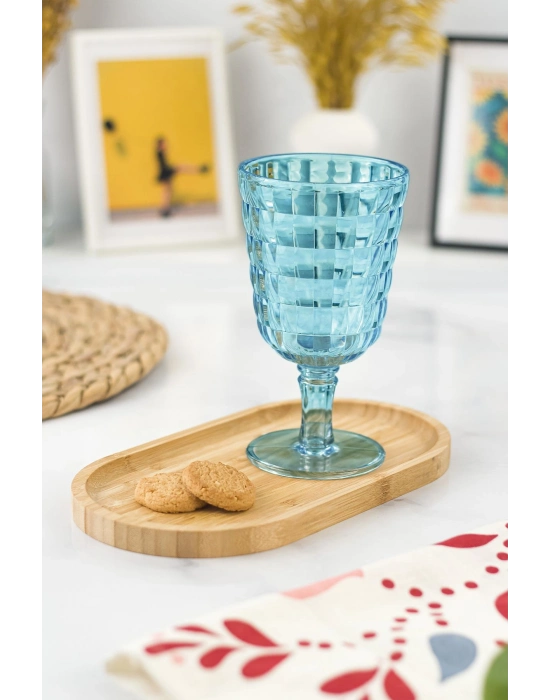 Allegra Aquamarin Kadeh Bardak - 450 ml Tekli Akrilik Malzeme - Cam Değildir Kırılmaya Dayanıklı