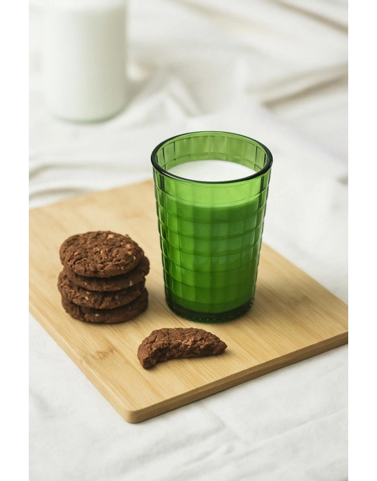 Allegra Koyu Yeşil Akrilik Bardak | 400 ml Su, Meşrubat, Sunum ve Kahve Yanı İçin | Cam Değildir | Kırılmaya Dayanıklı Tekli