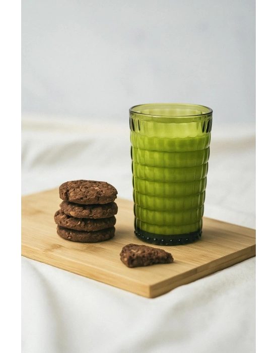 Allegra Koyu Yeşil Akrilik Bardak 6lı Set | 400 ml | Su, Meşrubat, Sunum ve Kahve Yanı İçin | Cam Değildir | Kırılmaya Dayanıklı