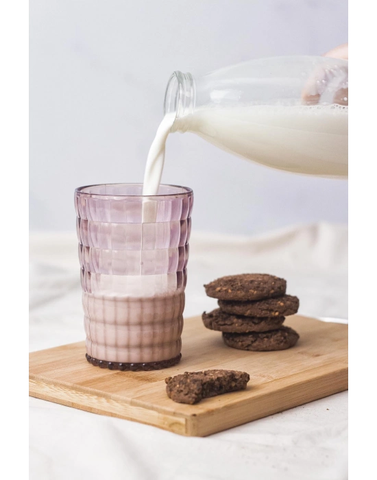 Allegra Mürdüm Akrilik Bardak 6lı Set | 400 ml | Su, Meşrubat, Sunum ve Kahve Yanı İçin | Cam Değildir | Kırılmaya Dayanıklı