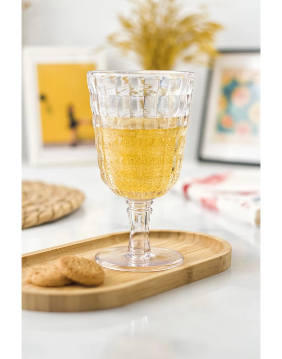 Allegra Şeffaf 6’lı Kadeh Bardak Seti 750 ml Akrilik Malzeme - Cam Değildir Kırılmaya Dayanıklı