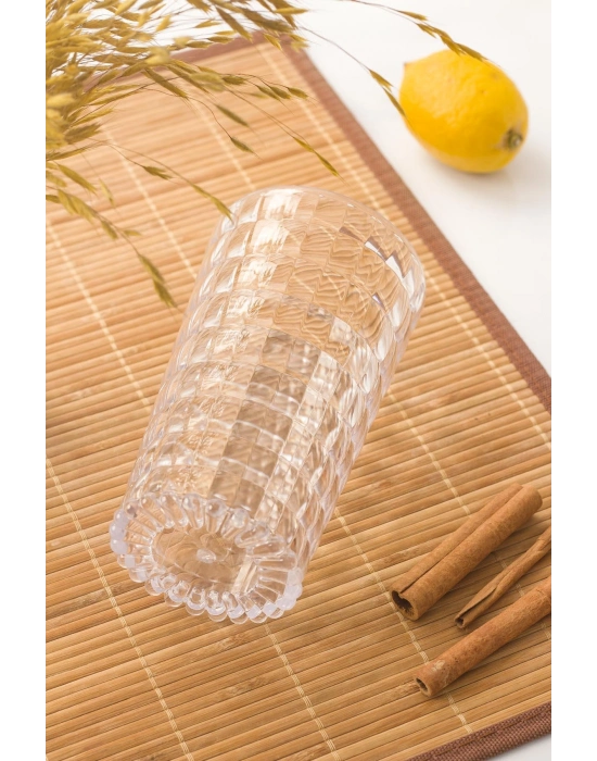 Allegra Şeffaf Bardak - 750 ml Tekli Akrilik Malzeme - Cam Değildir Kırılmaya Dayanıklı