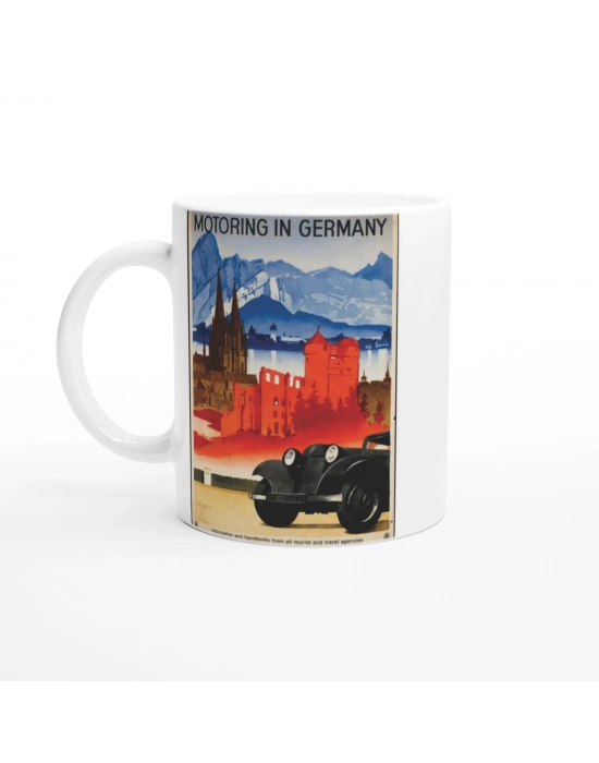 Alplerin Eteklerinde Alman Klasik Otomobil Kupa Bardak