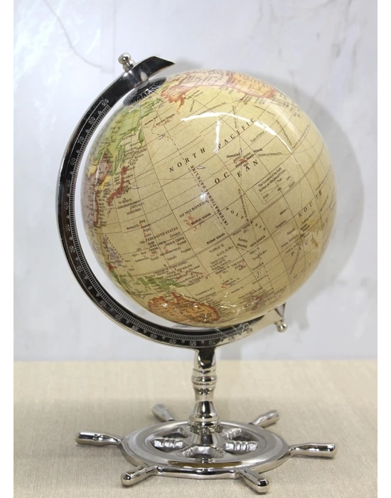 Altı Dümenli Dekoratif Dünya Küre 4160-pw