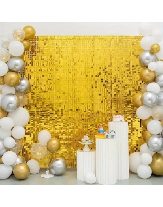 Altın Gold Renk Fon Perde Dekor