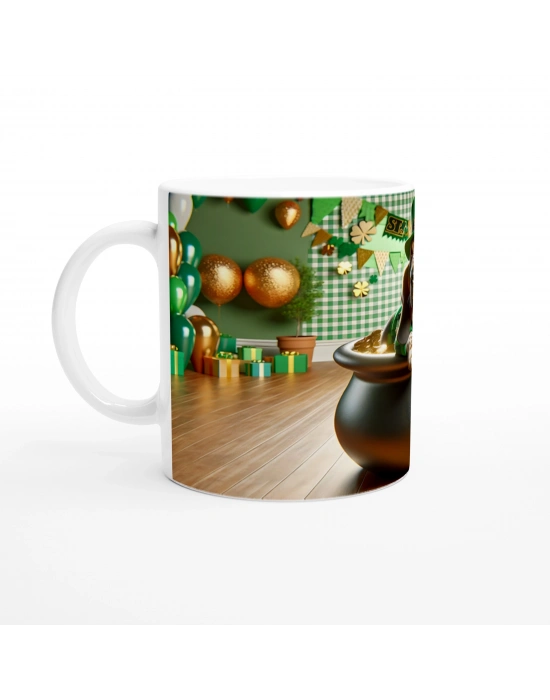 Altın Kalpli Golden Retriever Temalı Baskılı Kupa Bardak