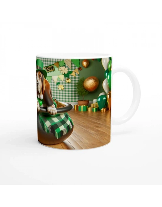 Altın Kalpli Golden Retriever Temalı Baskılı Kupa Bardak