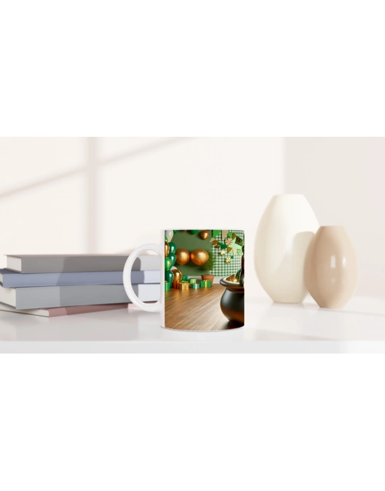 Altın Kalpli Golden Retriever Temalı Baskılı Kupa Bardak