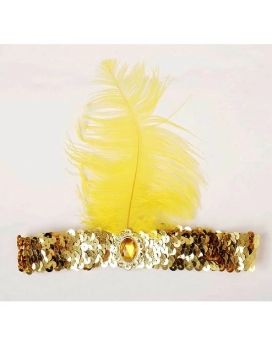 Altın Renk Çarliston Saç Bandı