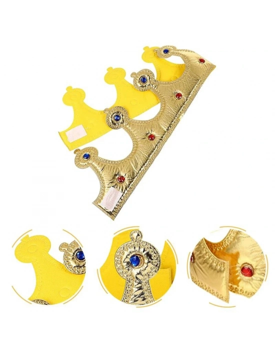 Altın Renk Eva Malzemeden İmal Çocuk Kral Tacı 57 Cm