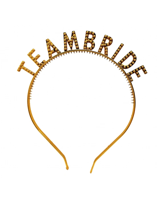 Altın Renk Team Bride Taç – Gelin ve Nedime Tacı