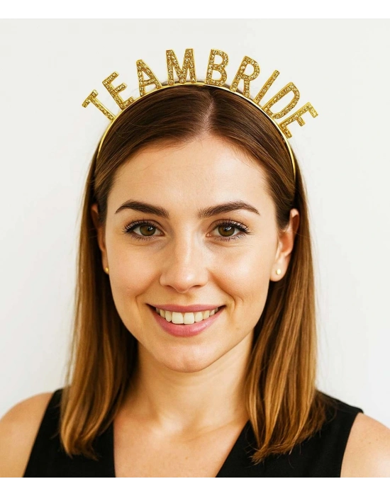 Altın Renk Team Bride Taç Plastik – Gelin Ve Nedime Tacı