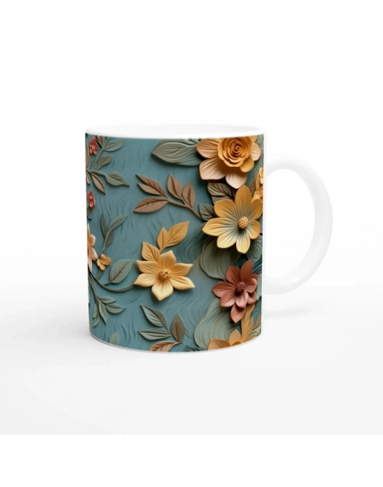 Altın Sarısı Bahar Dokunuşlu Kupa Bardak