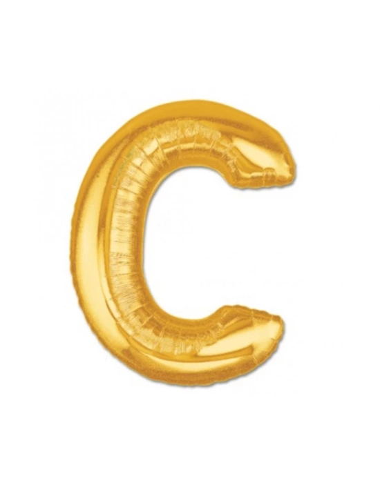 Altın Sarısı Folyo C Harfi Balon 1 Metre