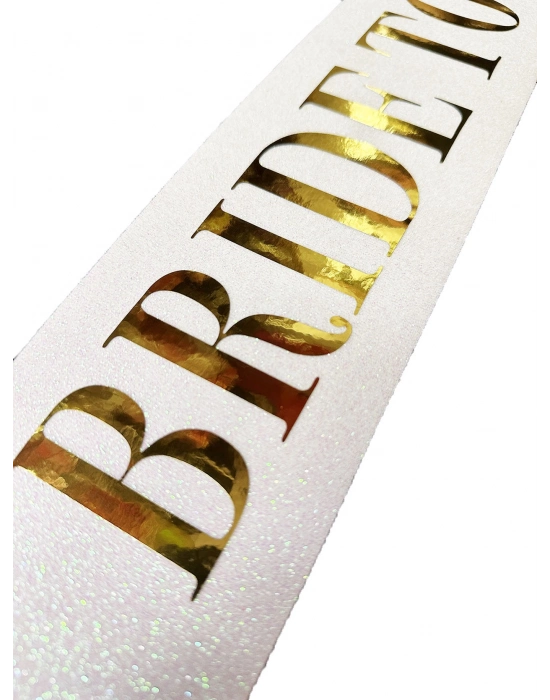 Altın Renk Yazılı Bride To Be Simli Kuşak Kemer