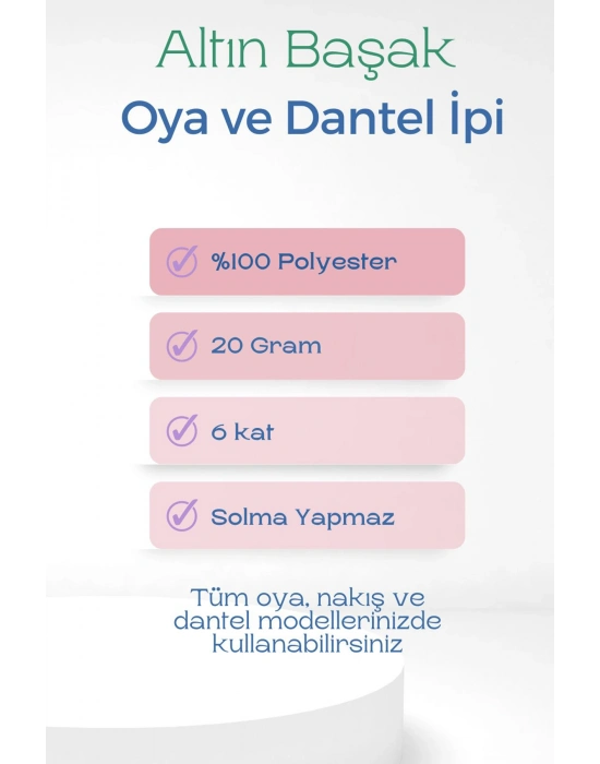 Altınbaşak Oya ve Dantel İpi 20 gr - Royaleks - No: 1004