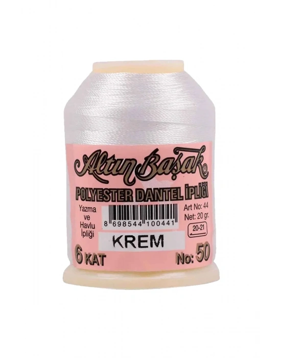 Altınbaşak Oya ve Dantel İpi 20 gr - Royaleks - No: KREM