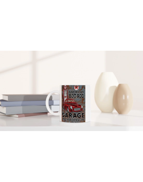 American Hot Rod Texaco Temalı Kupa Bardak