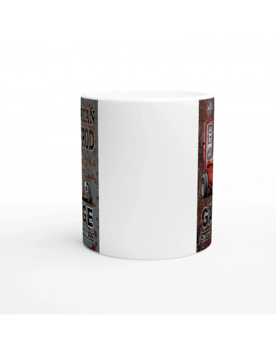 Amerikan Hot Rod ve Garaj Temalı Retro Kupa Bardak