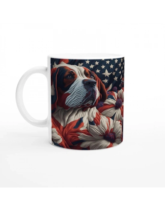 Amerikan Temalı Saint Bernard Köpek Tasarımlı Baskılı Kupa Bardak