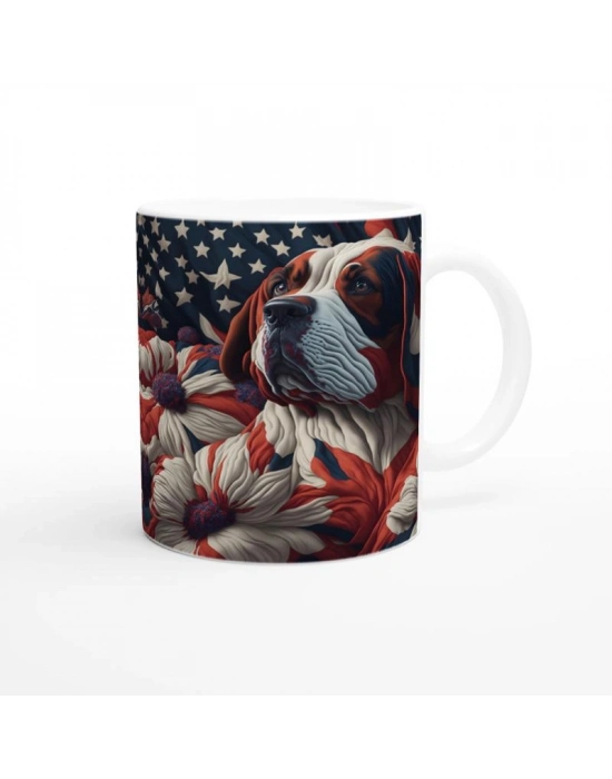 Amerikan Temalı Saint Bernard Köpek Tasarımlı Baskılı Kupa Bardak