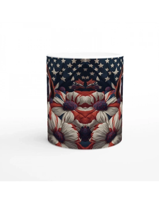 Amerikan Temalı Saint Bernard Köpek Tasarımlı Baskılı Kupa Bardak