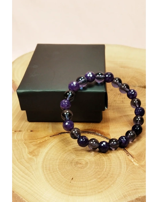 Ametist Doğal Taş Bileklik Kutulu