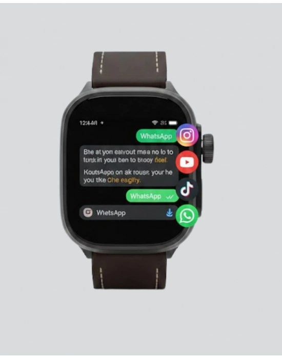 AMOLED Ekranlı Akıllı Saat WhatsApp TikTok YouTube