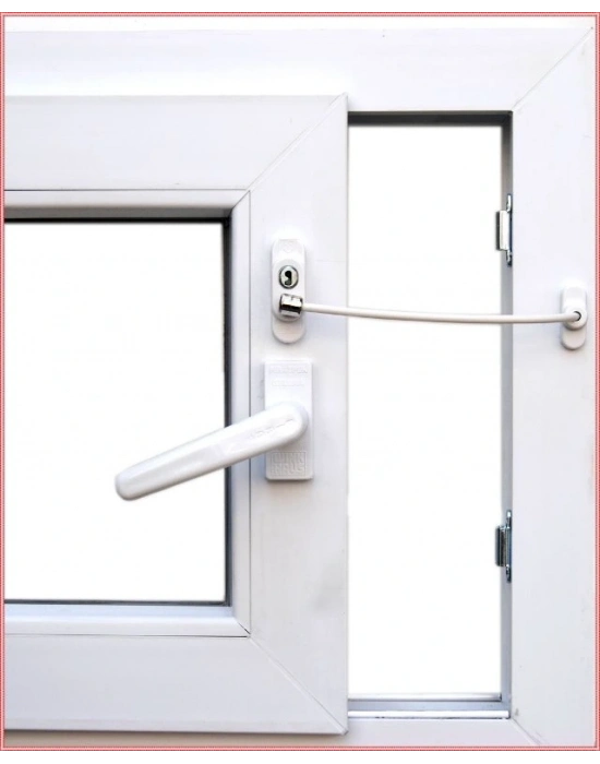 Anahtarlı Halatlı Pvc Kapı Pencere Emniyet Kilidi