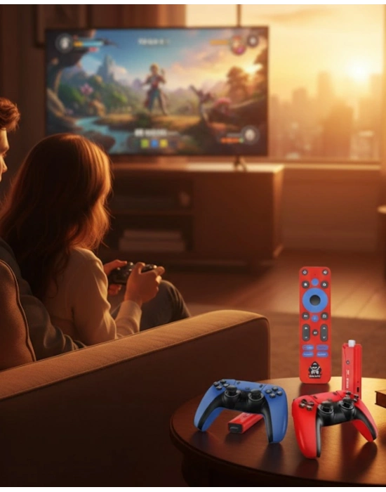 ® Android TV Game Stick 10K HD 3D Oyun Destekli 64GB Konsol