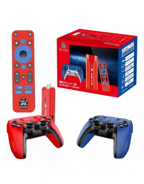 ® Android TV Game Stick 10K HD 3D Oyun Destekli 64GB Konsol