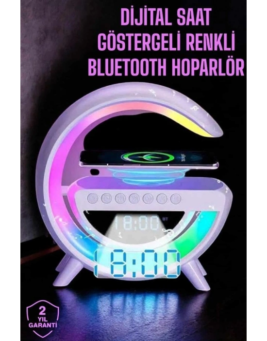 Android Uyumlu Akıllı Bluetooth Hoparlör Kablosuz Şarj Cihazı Standı