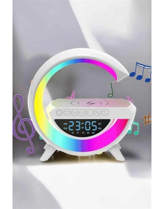 Android Uyumlu Akıllı Bluetooth Hoparlör Kablosuz Şarj Cihazı Standı