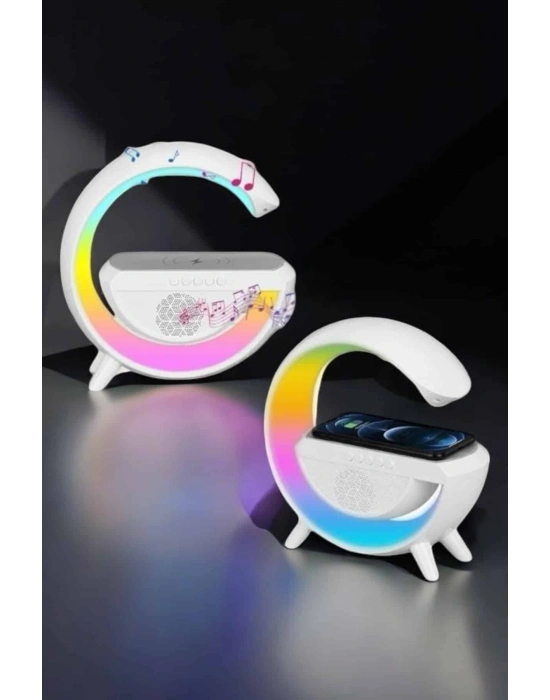 Android Uyumlu Akıllı Bluetooth Hoparlör Kablosuz Şarj Cihazı Standı